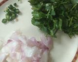A picture of step 2 of Baigan Bhartha.