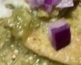A picture of step 5 of Chilaquiles Verdes.