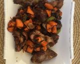 A picture of step 2 of Spicy chicken gizzard.