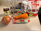 Lasaña vegana de boloñesa de soja