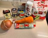 Foto del paso 1 de la receta: Lasaña vegana de boloñesa de soja