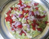 A picture of step 2 of Mayo khakhara pizza.