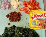 Foto langkah ke 3 dari resep Tumis Daun Pepaya & Teri Medan (pedas manis).