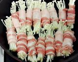 鑄鐵鍋之金針菇五花捲的食譜步驟2照片