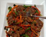 A picture of step 5 of Stir fry gas meat.