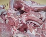 A picture of step 1 of Mutton masala chops.