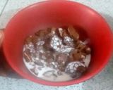 A picture of step 2 of Noreos Mug cake.