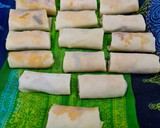 A picture of step 7 of Crispy Veg Spring Rolls & Spring roll wrapper.