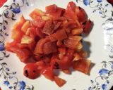 Foto del paso 7 de la receta Pollo en salsa confitada de cebolla roja y pimiento asado