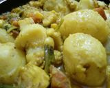 A picture of step 6 of Sweet corn and baby Cron curry with potatoes.