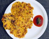 A picture of step 7 of Veg omelette.