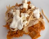 A picture of step 4 of Chilaquiles Atamalados.