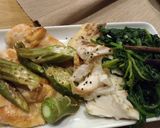Oak的食驗室-烤箱料理-秋葵里肌肉+鯛魚片-琺瑯餐具的食譜步驟3照片