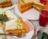 عکس مرحله 9 از دستور کیک کافی شاپی هویج و گردو