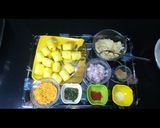 A picture of step 1 of Aloo fingers.
