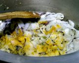 A picture of step 5 of Squid (Calamari) Coconut Masala.