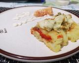 Foto del paso 6 de la receta Puré de patatas con pollo, queso y tomate al horno