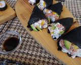 Foto do passo 2 de Temakis e Rolinhos de Salmão e Abacate com Queijo-creme e Cebolinho (Sushi)