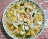 Foto langkah ke 5 dari resep Tumis Jamur Tiram Tahu Kuning.
