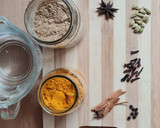 Foto del paso 1 de la receta: Infusión de cúrcuma sin leche 💧💧💧Chai "color otoño" 🍁