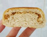 A picture of step 12 of Peanuts bun, baked on the pan.