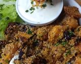 Une image de l'étape 7 de 🍠Patate douce croustillante chapelure Panko paprika fumé sauce Feta miel ail confit.