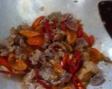 Foto langkah ke 3 dari resep Tumis sayur kacang+daging(kesukaan paksu).