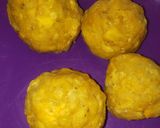 Foto del paso 2 de la receta: Bolita de mofongo de plátano con carne frita y caldo de pollo