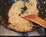 A picture of step 2 of Mutton kheema Kothu Curry Masala.