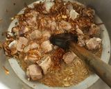 A picture of step 1 of Chana daal gosht.