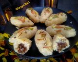 A picture of step 5 of Dates Dryfruits Kalakand rolls.