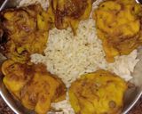 A picture of step 8 of Bok phool or heron flower Pakoda.
