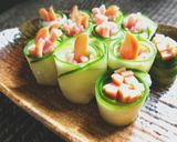 รูปขั้นตอนการทำที่ 4 ของ ซูกินีสลัดโรล salad roll