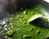 A picture of step 4 of Palak paneer.