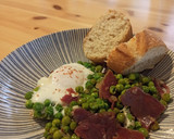 Foto del paso 5 de la receta: Guisantes con jamón y huevos