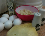 Foto del paso 1 de la receta: Tambor de huevos con papas y queso