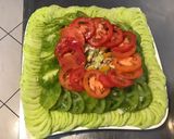 Une image de l'étape 7 de Salade de concombre, tomates, anchois,thon et scarole.