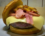 Foto del paso 10 de la receta: Hamburguesa de angus, lacón y manzana al Oporto