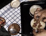 A picture of step 3 of Dry Fruits Gulkand Baklava....Mediterranean dessert.