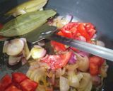A picture of step 3 of Green prawn Pulao.