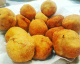 Foto del paso 6 de la receta: Bolitas de merluza, crema de anchoas y sofrito de verduras