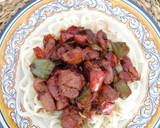 Foto del paso 8 de la receta: Pavo con pimientos en salsa de soja