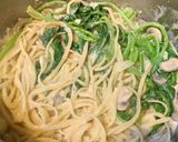鮭魚菠白醬義大利麵的食譜步驟5照片