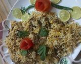 A picture of step 8 of Hydrabadi kachay gosht ki biryani.