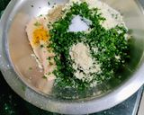 A picture of step 2 of Methi Parathas.