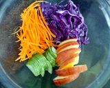 A picture of step 4 of Purple cabbage, apple summer salad.