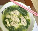 Hình bước làm 3 của món Óc heo hầm ngải cứu