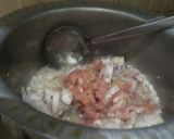 A picture of step 3 of Achari Chicken 😃😃.