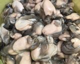 Hình bước làm 1 của món Hàu sữa sốt trứng kiểu Malaysia