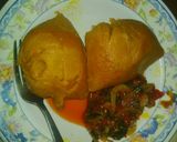 A picture of step 15 of Moi-moi with pepper and spring onion sauce.